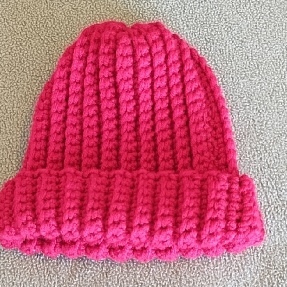 Cozy Deep Cherry Red Ribbed Knit Beanie Unisex Medium Weight Streetwear Burgundy